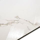 Smoke White glossy marble effect porcelain tile 60x120cm with 9mm thickness delivers a clean white look with subtle grey movement.