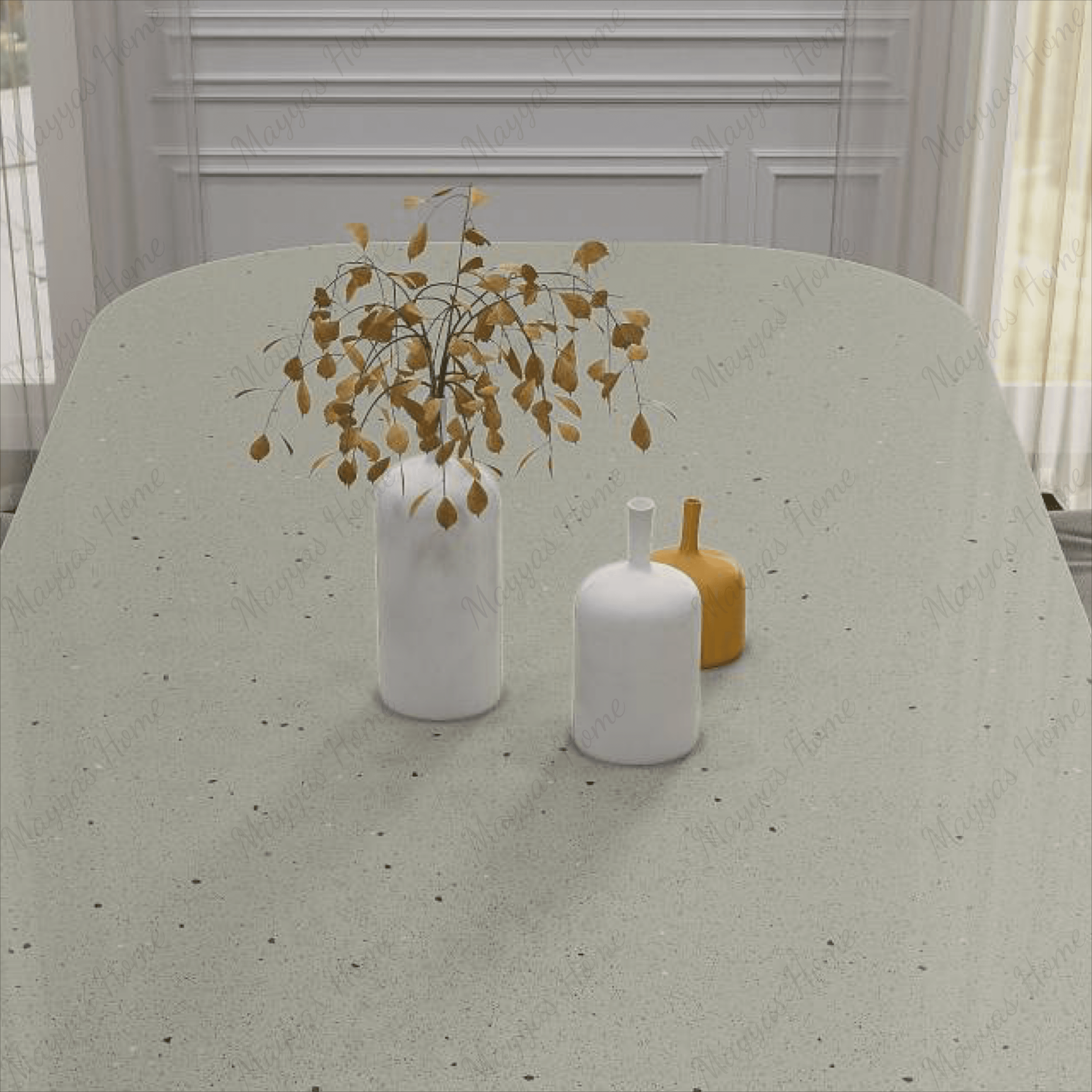 Sophisticated stone look tiles in grey with a smooth matt finish. Perfect for modern interiors with large format tiles that create elegant designs.