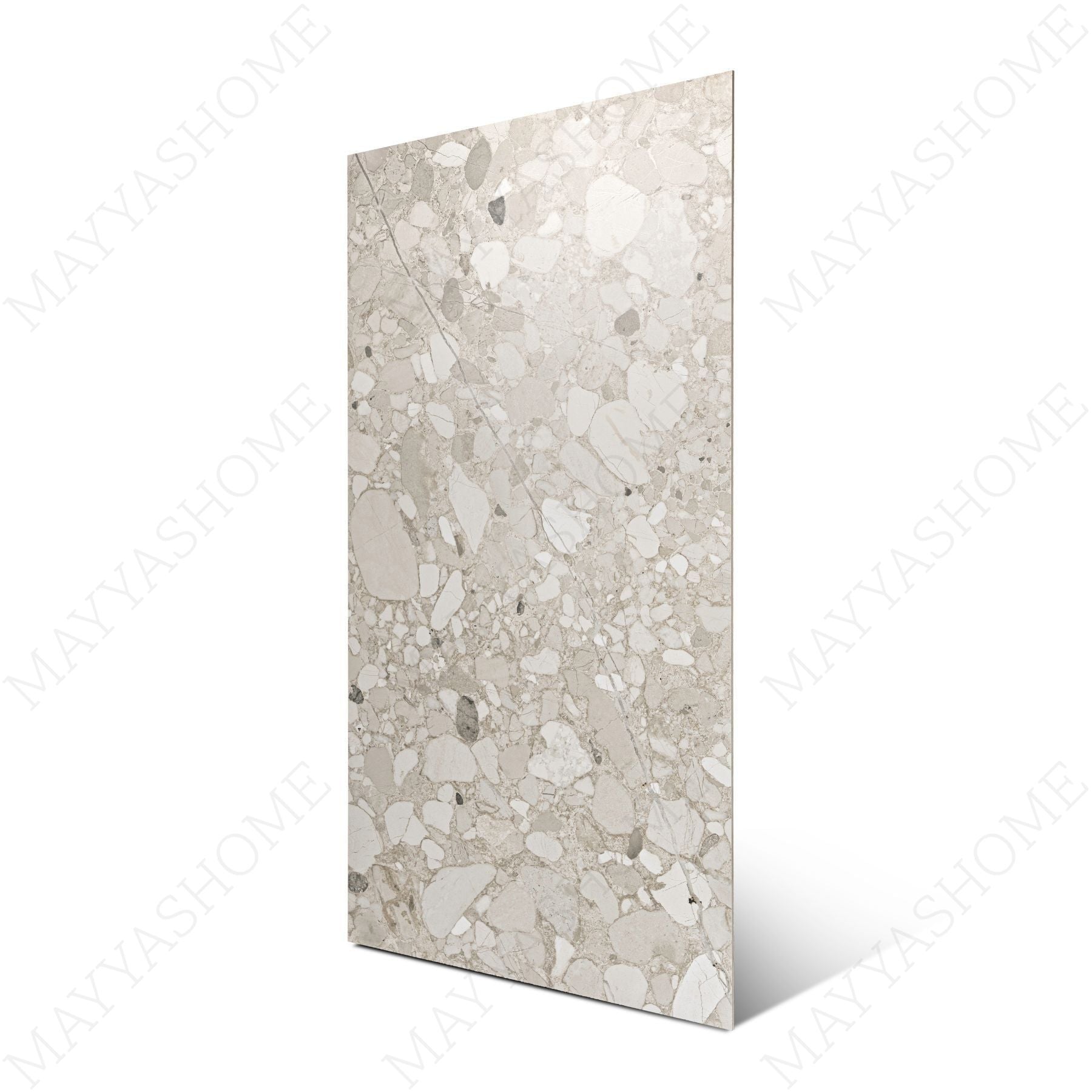 Sparkle Roman Crema porcelain tile with refined stone texture, soft sparkle effect and durable 9mm thickness for luxury spaces.