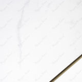 Statuario Pulido matt marble effect porcelain tile 60x120cm with 9mm thickness features white base, soft grey veining and smooth finish.