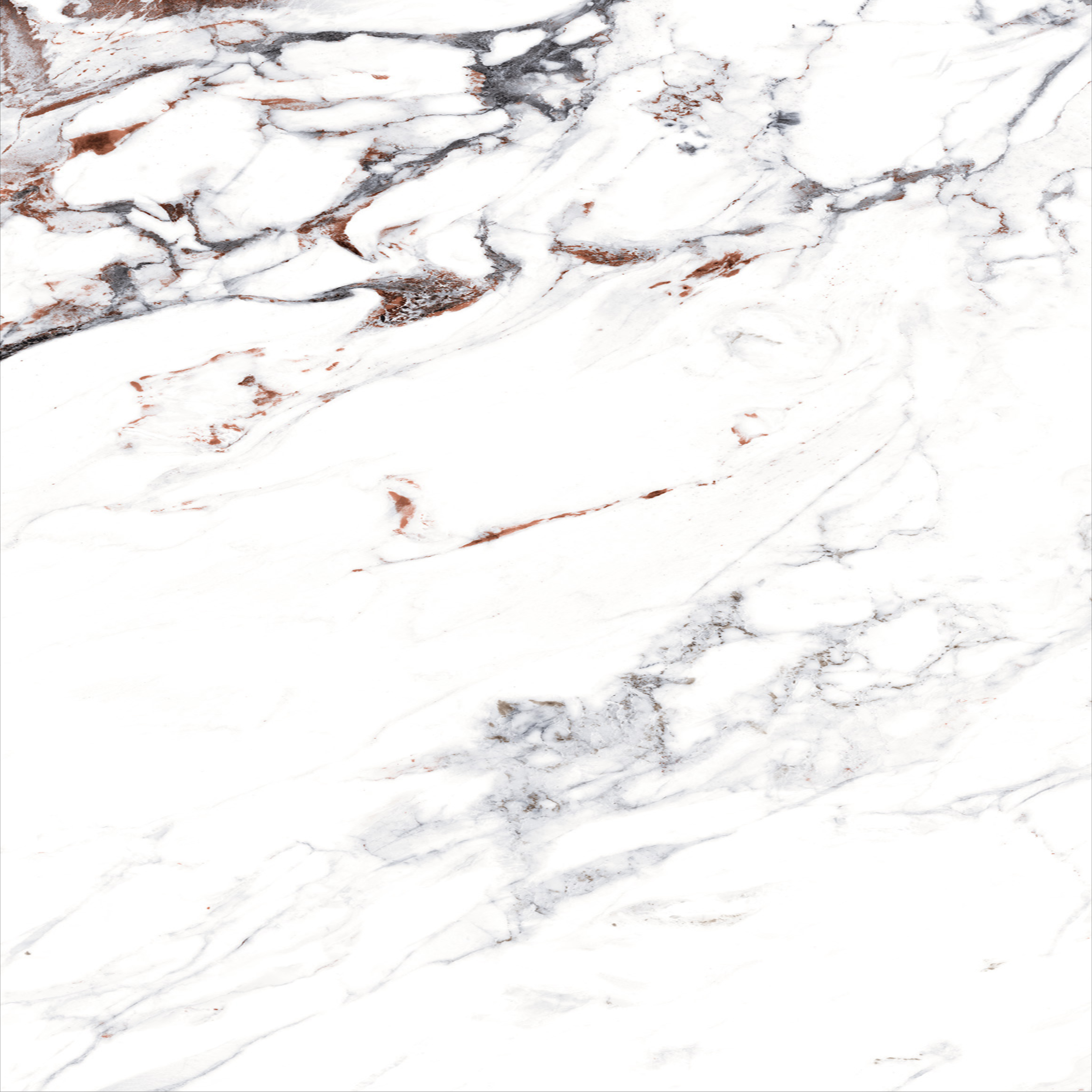 Statuario Rena 120x240cm glossy tile with grey veining on a white base. Durable and elegant, perfect for walls, floors, and modern luxury interiors.