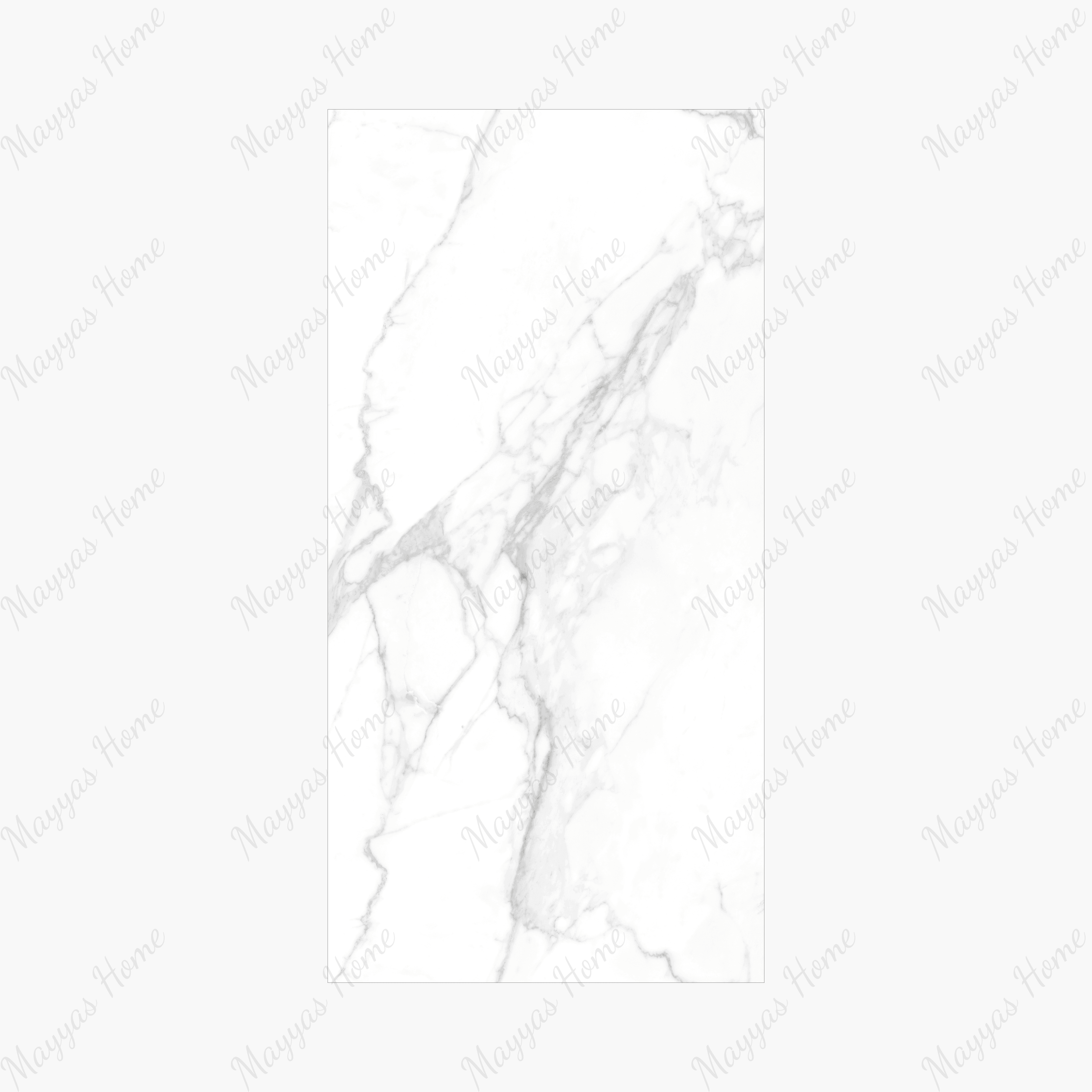 Statuario Vivian 120x240cm glossy porcelain tile with marble effect. Durable 9mm design, perfect for walls, floors, and luxury interiors.
