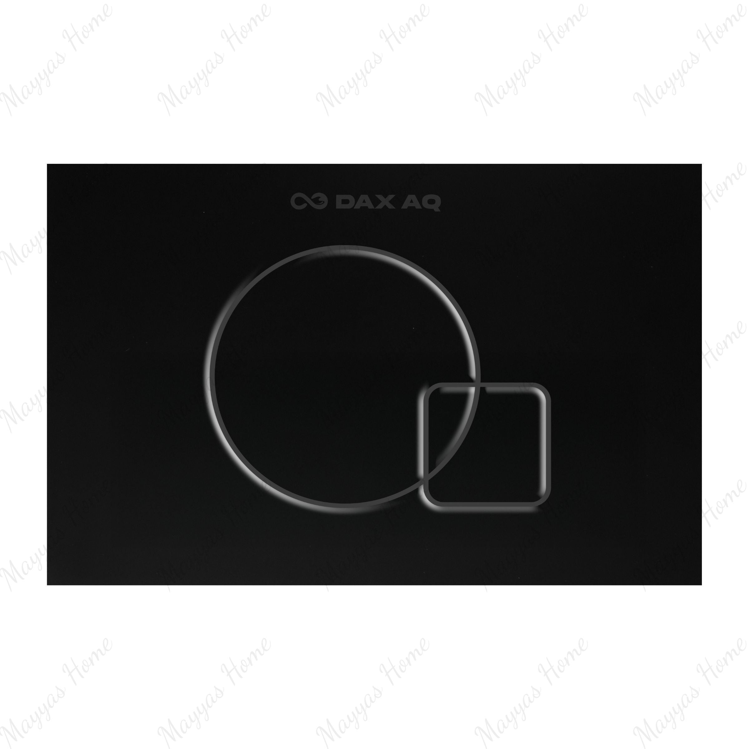 Stylish black matte DotDash flush plate with dual control, modern minimalist look & durable high-quality finish. Ideal for stylish modular switch installations
