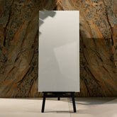 Super White glossy marble effect porcelain tile 60x120cm with 9mm thickness features pure white base, subtle grey veins and polished finish.