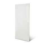 Super White glossy marble effect porcelain tile 60x120cm with 9mm thickness features pure white base, subtle grey veins and polished finish.