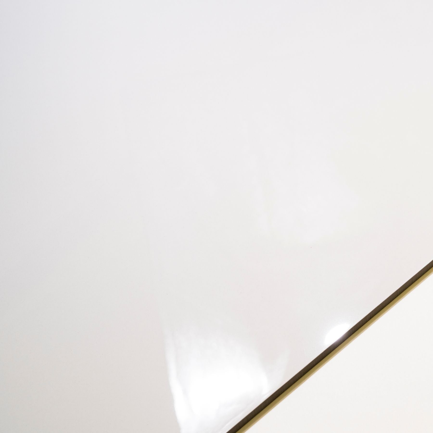 Super White glossy marble effect porcelain tile 60x120cm with 9mm thickness features pure white base, subtle grey veins and polished finish.