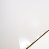 Super White glossy marble effect porcelain tile 60x120cm with 9mm thickness features pure white base, subtle grey veins and polished finish.