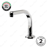 Swivel sink spout for above-counter installation with G1/2 male connection and flow limiter options. Perfect for kitchens, hospitals, hotels and commercial spaces in UAE.