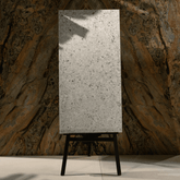 Terrazo Bianco porcelain tile 60x120cm 20mm thickness, terrazzo look design, durable porcelain tile for indoor and outdoor floors.