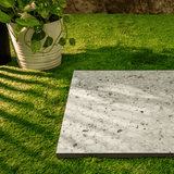 Terrazo Bianco porcelain tile 60x120cm 20mm thickness, terrazzo look design, durable porcelain tile for indoor and outdoor floors.