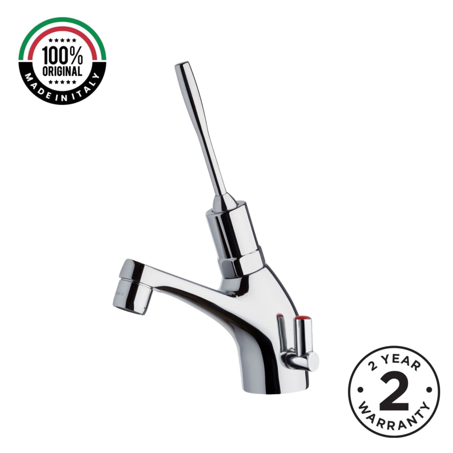 Timed washbasin mixer tap with push-button control, anti-vandal protection and water-saving performance. Ideal for UAE commercial and public washrooms.