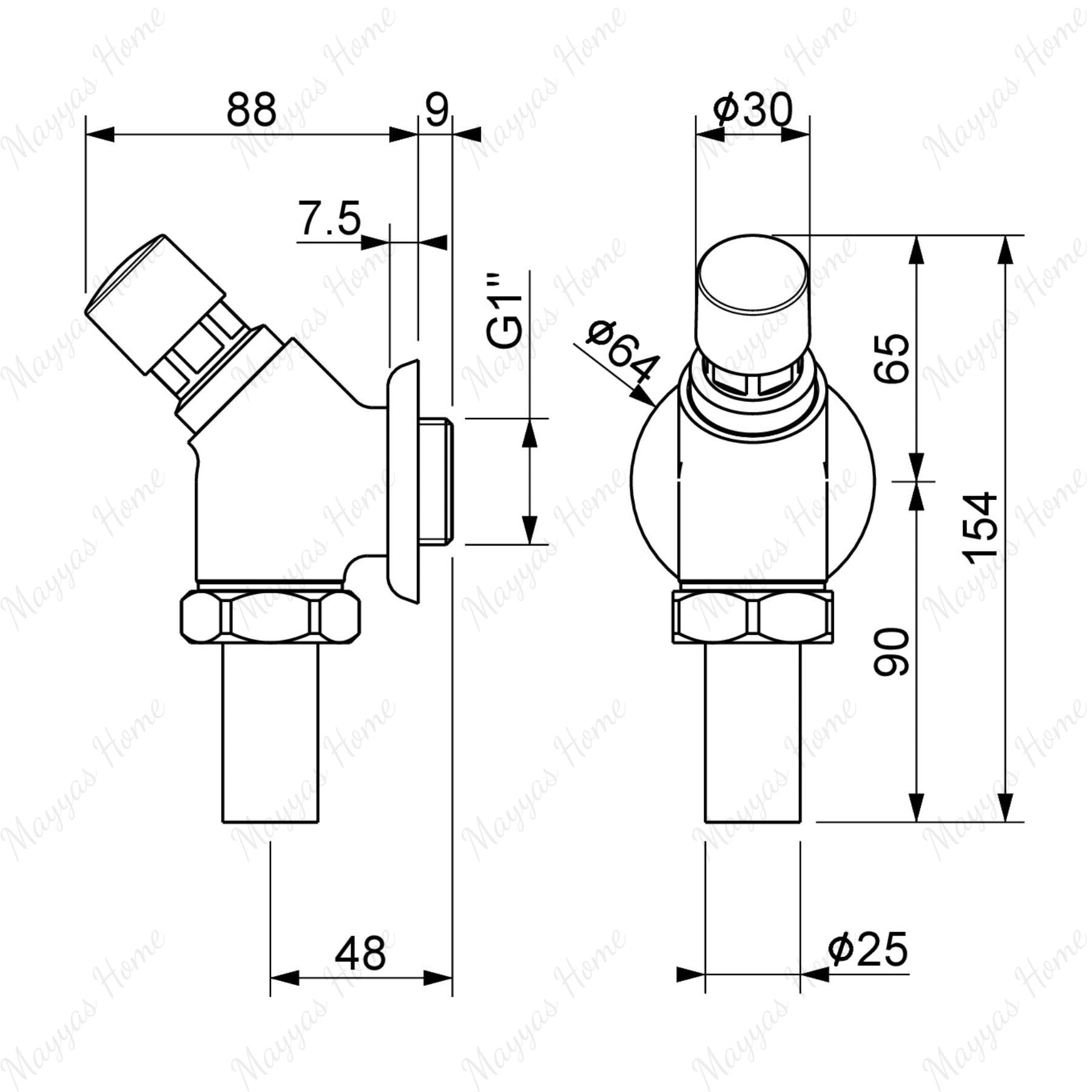 Timed toilet flush valve with push-button control and durable chrome finish. Ideal for UAE commercial, hospitality, healthcare and public washroom applications.