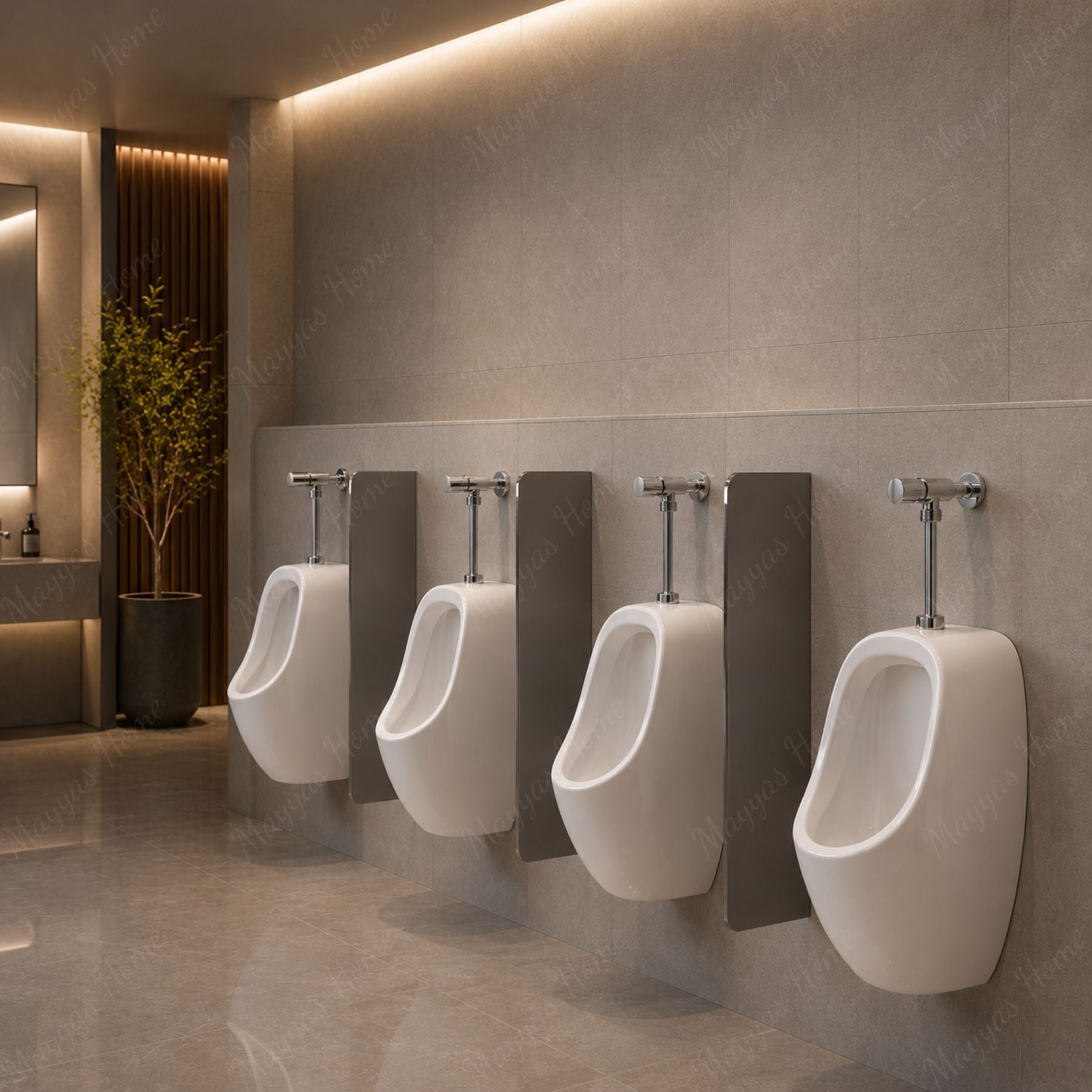 Timed urinal tap with 4–6 second flush, push-button control, anti-vandal system and adjustable flow. Ideal for commercial and public washrooms in UAE.
