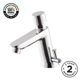 Timed washbasin mixer tap with push-button control, anti-vandal protection and water-saving performance. Ideal for UAE commercial and public washrooms.