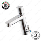 Timed washbasin mixer tap with push-button control, anti-vandal protection and water-saving performance. Ideal for UAE commercial and public washrooms.