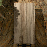 Travert Rock Beige 80x160cm 9 mm carving matt porcelain tiles. Textured beige floor & wall tiles for UAE homes & commercial interiors.