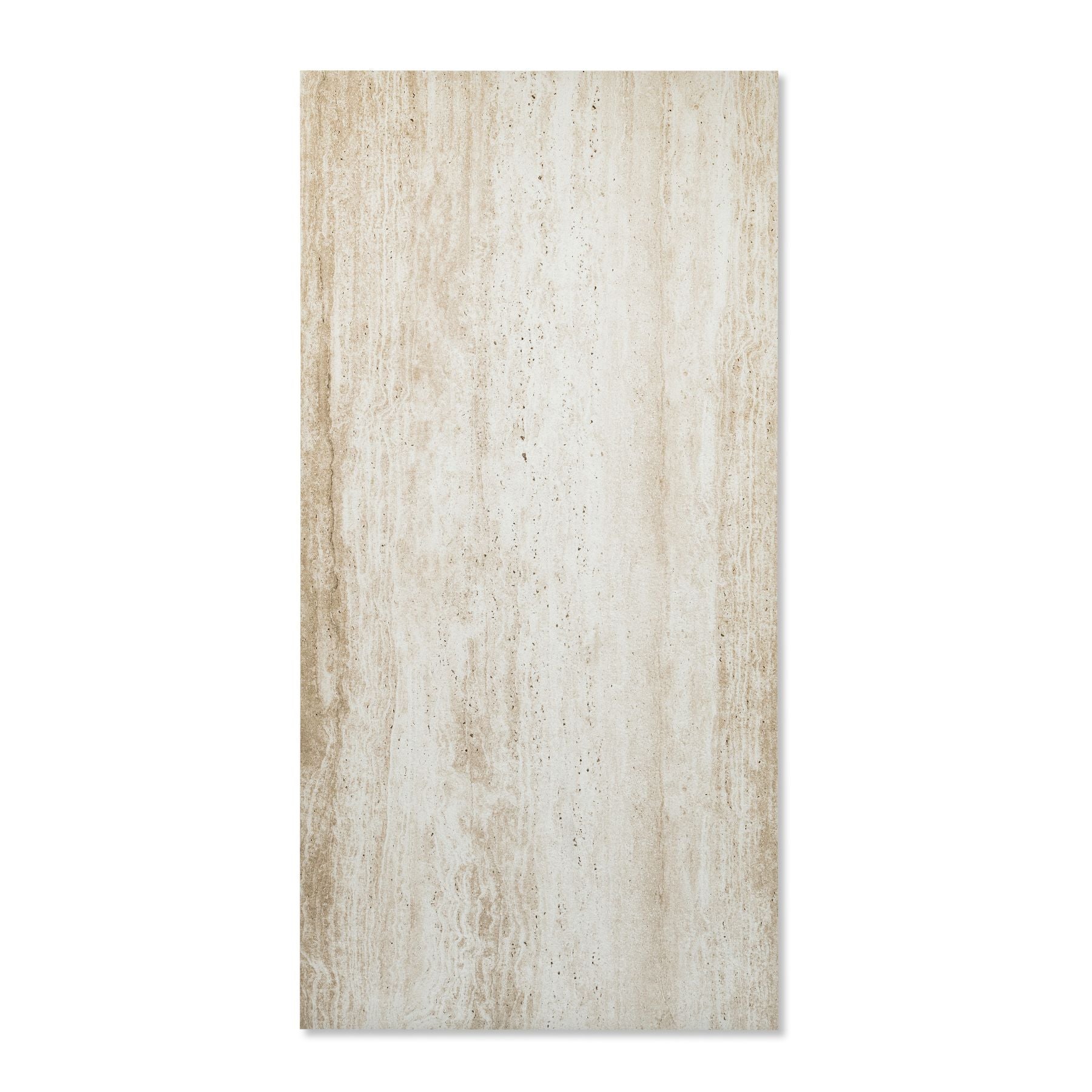 Travertine Mist matt porcelain tile 60x120cm x 2mm with elegant stone look. Durable large format tile ideal for modern floors and walls in residential spaces.