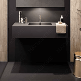 Uni Dark Black 120x240cm matt porcelain tile. Deep black finish with smooth matt surface, 09mm durable porcelain for walls and floors.