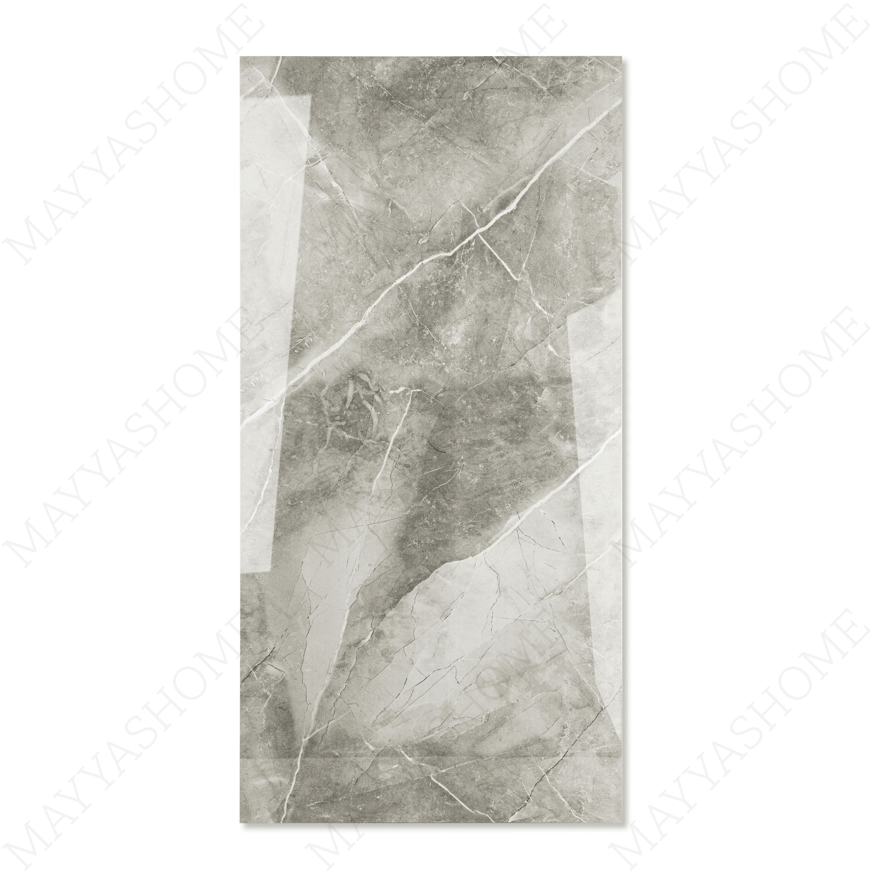 Unica Grey porcelain tile 60x120cm 9mm thickness, marble look design, durable porcelain, ideal for floors and walls in modern interiors.
