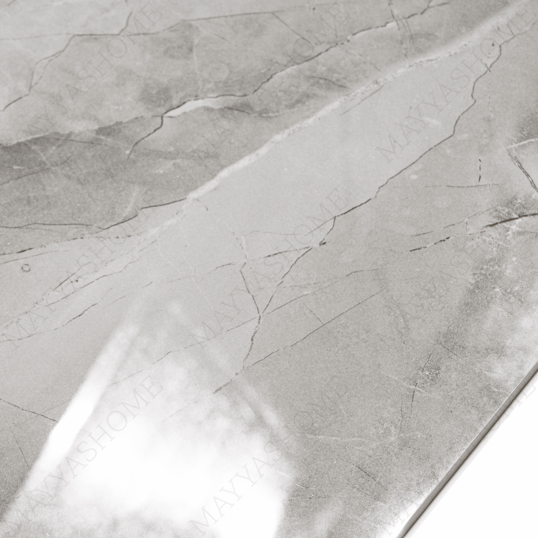 Unica Grey porcelain tile 60x120cm 9mm thickness, marble look design, durable porcelain, ideal for floors and walls in modern interiors.