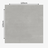 Urban Grey 120x120cm matt porcelain tile with subtle texture. Durable, stylish, and ideal for modern floors and walls.