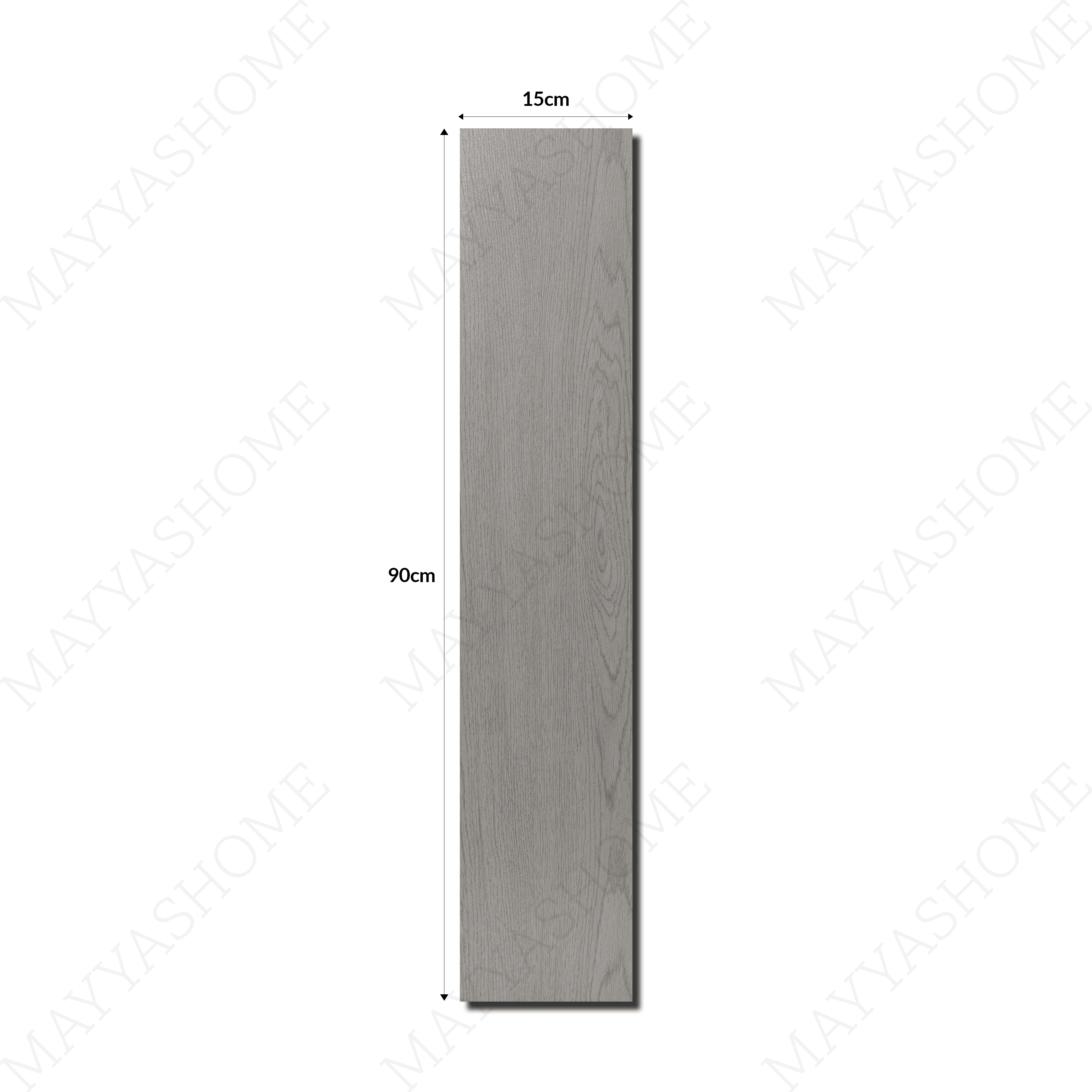 Urban Grey 15x90cm porcelain slab with sleek grey wood-look design. Strong, low-maintenance, and ideal for stylish modern floors and walls.