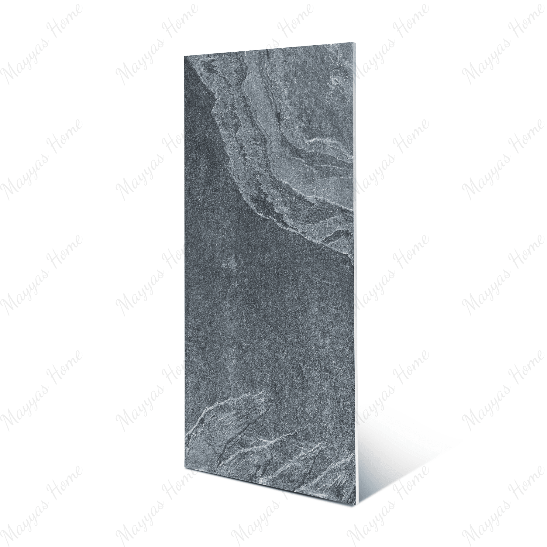 Urban Slate Concrete Grey porcelain tile 60x120cm 2mm thickness, concrete stone look design, durable porcelain tile for modern floors and walls.