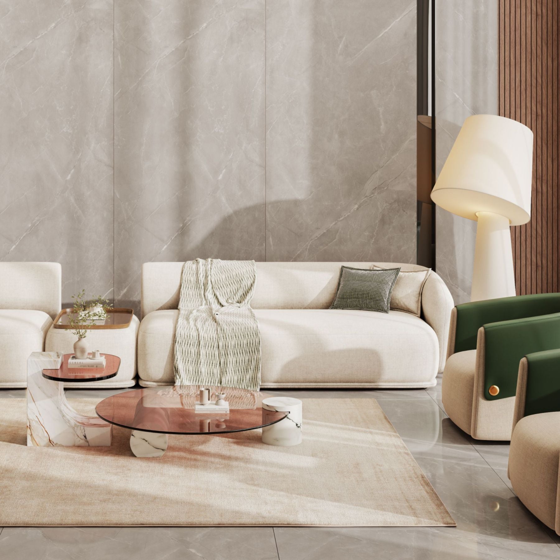 Vitra Grey Crystal Polish Colorbody porcelain slab 120x280cm, 9mm thick, featuring Random 02 grey stone look for premium floors, walls and modern interiors.