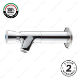 Wall-mounted single-water timed tap with extended body, push-button control and anti-vandal protection for commercial washrooms across the UAE today.