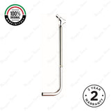 Wall-mounted toilet flush valve with push-button timer control, drain hose and G 3/4” female threaded spigot connection. Ideal for UAE commercial and public washrooms.