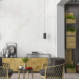 White Onyx 120x240cm glossy porcelain tile with onyx marble effect. Durable 9mm design, ideal for walls, floors, and elegant interiors.