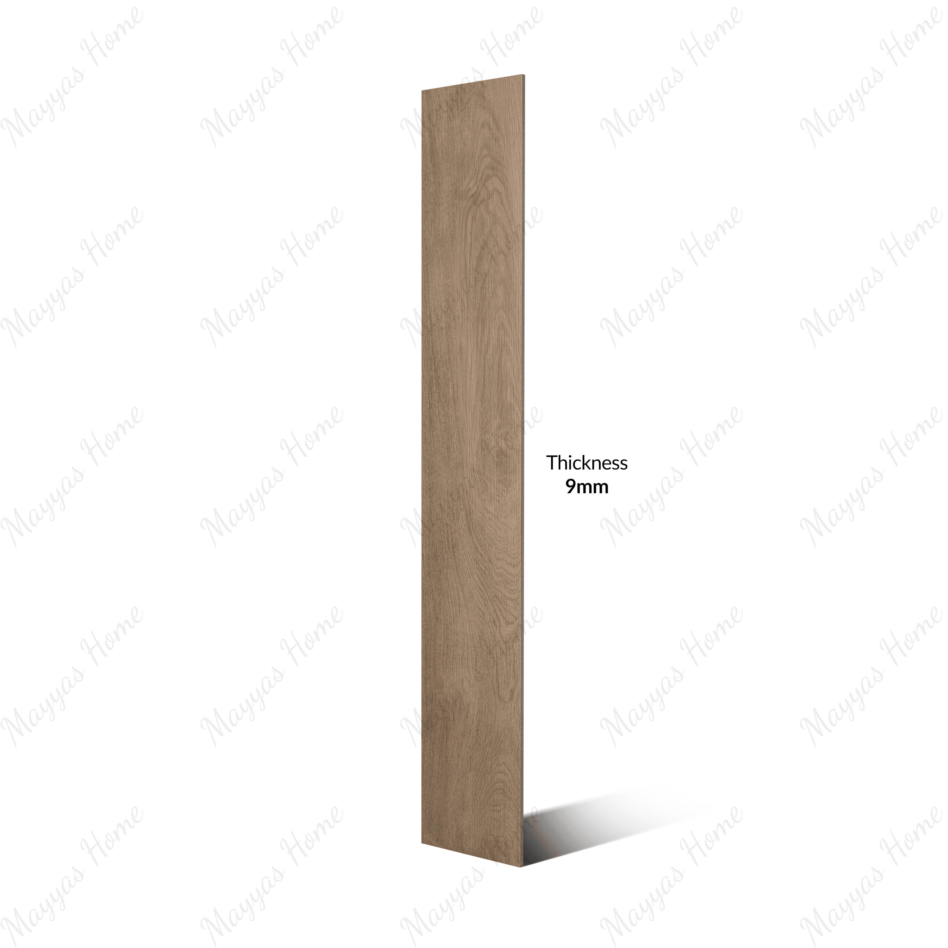 Wood Sabbia 20x12cm porcelain tile with 09mm thickness. Sandy beige wood-look tile, durable and stylish for walls, kitchens, and modern interiors.