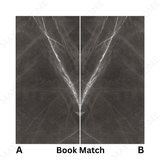 Marquin Grey 120x240cm 09mm – Book-Match Glossy Tile