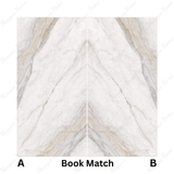 Placia Bianco 120x240cm 09mm – Book-Match Glossy Tile