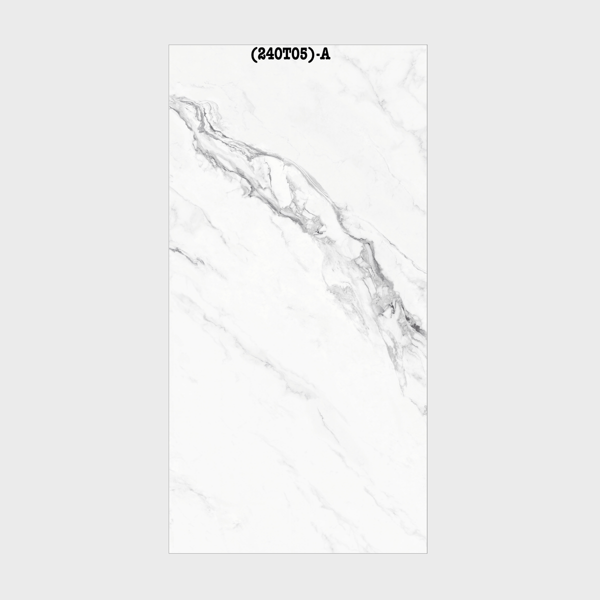 240T05 White Marble-Look Porcelain Slab 120x240cm 09mm
