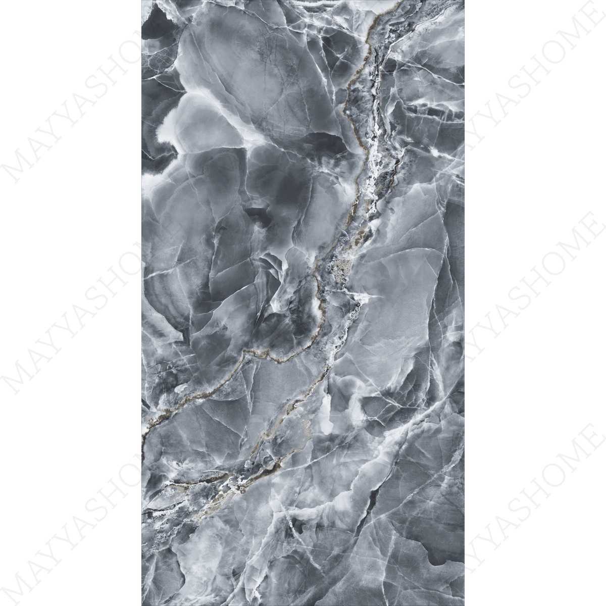 Onice Cobalto 160x320cm 06mm – Book-Match Glossy Porcelain Tile