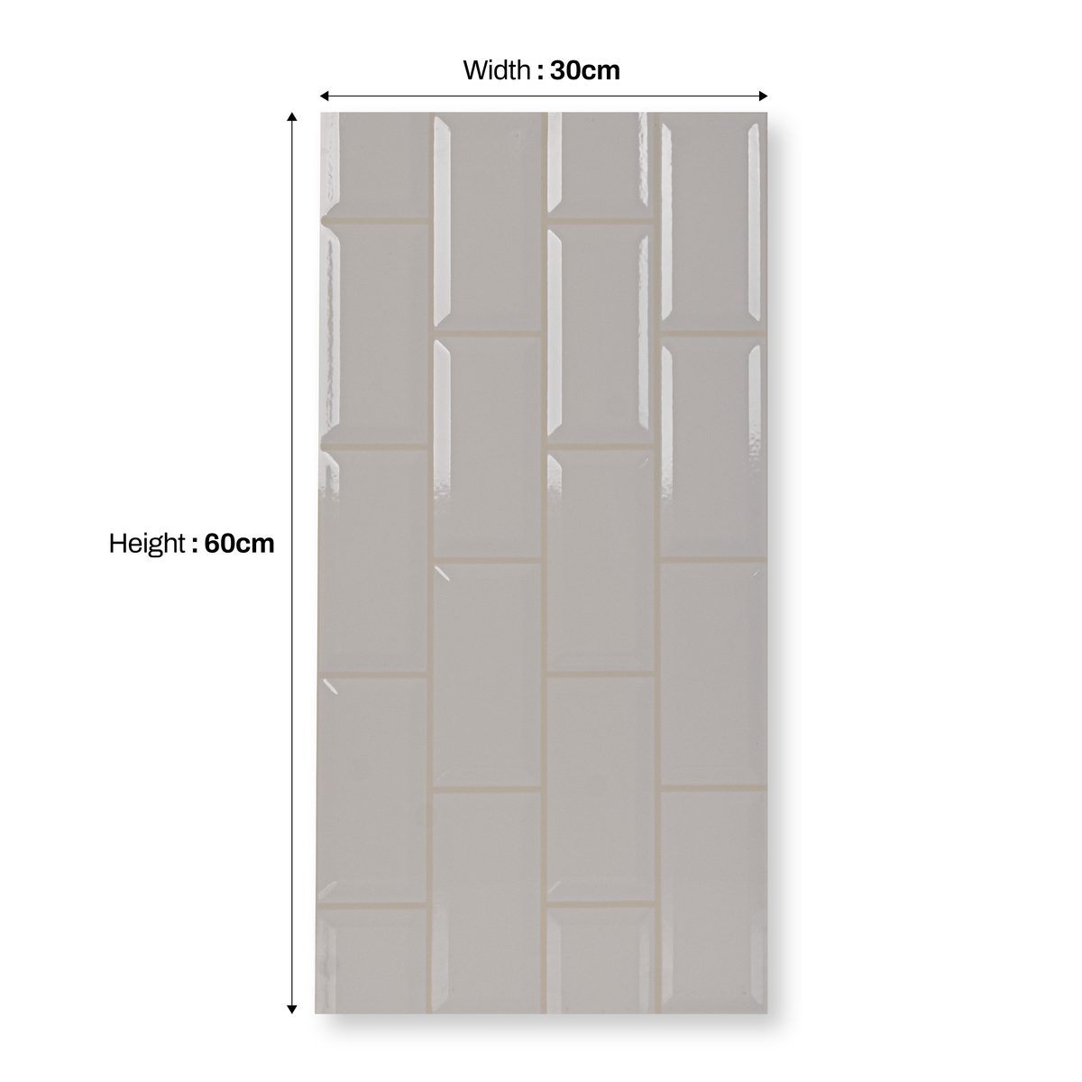 White 25L Civory 30x60cm 09mm Porcelain Tile