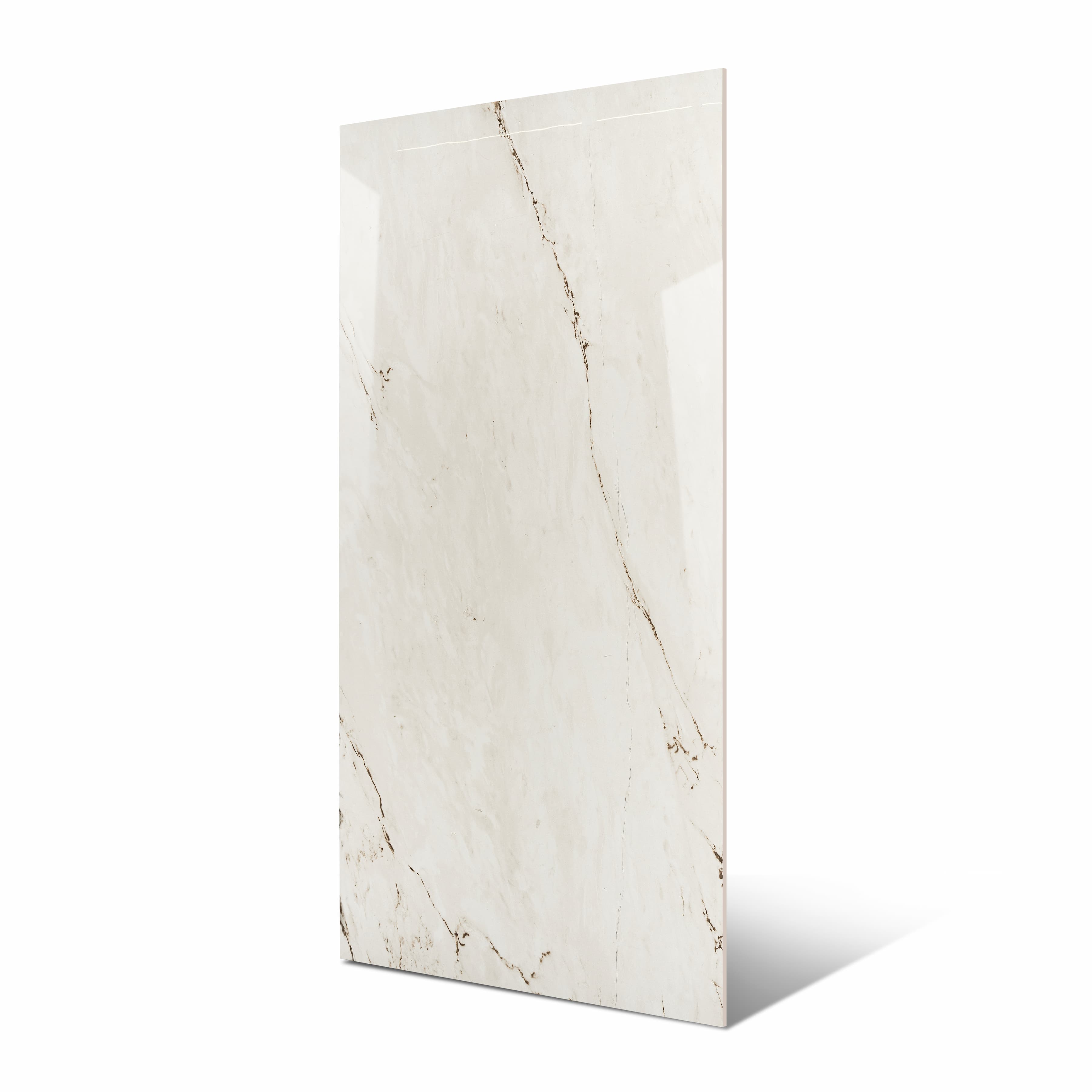 Cararra Geona Gold 120x240cm glossy tile with elegant golden veining and marble appeal. Perfect for luxury walls, floors, and premium interiors.