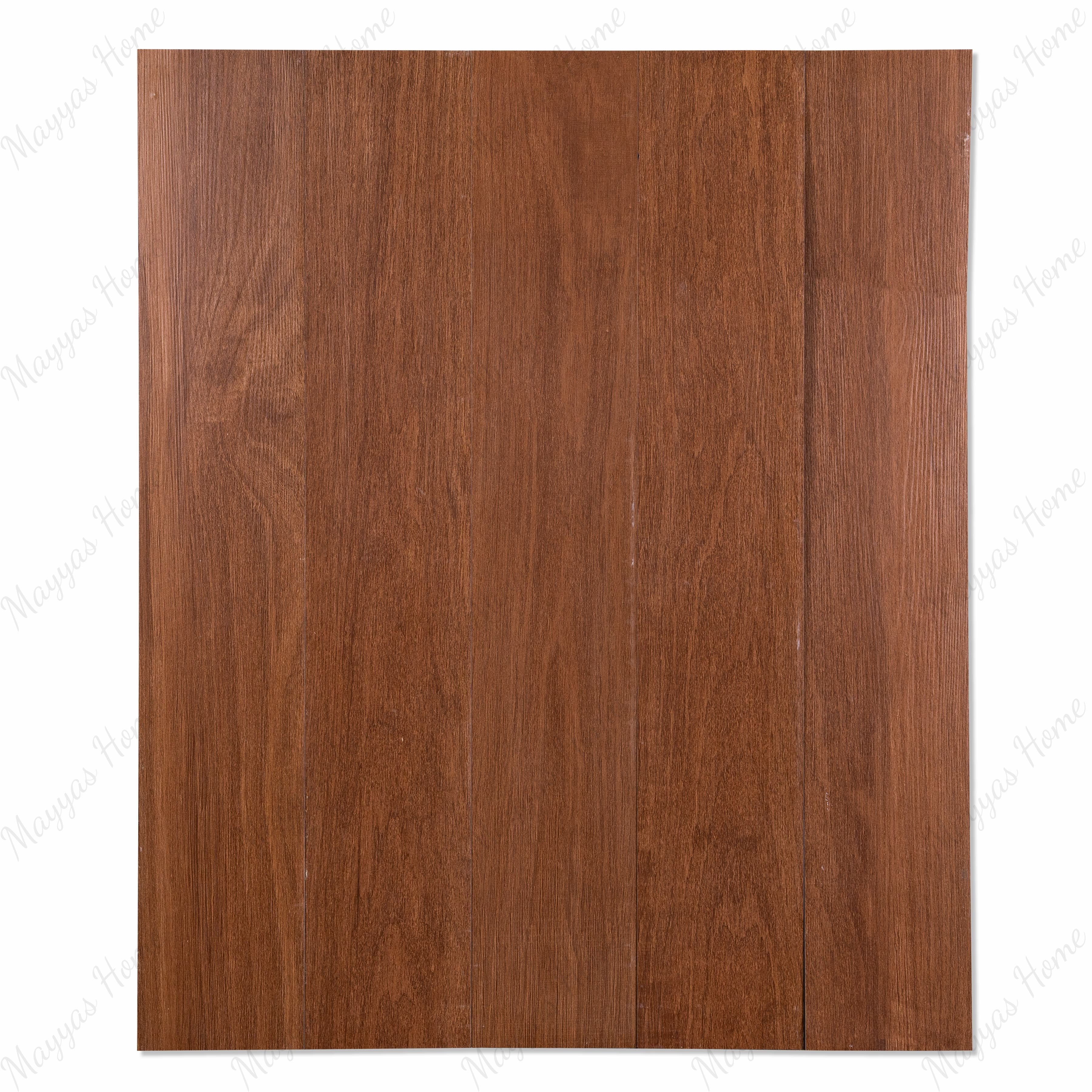 Close-up view of Oakland Bronze plank tile showing natural timber texture