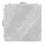 ARMANI ROMANO – 120x120cm glossy porcelain tile with beige marble effect. Ideal for elegant, modern interiors with seamless large format appeal.