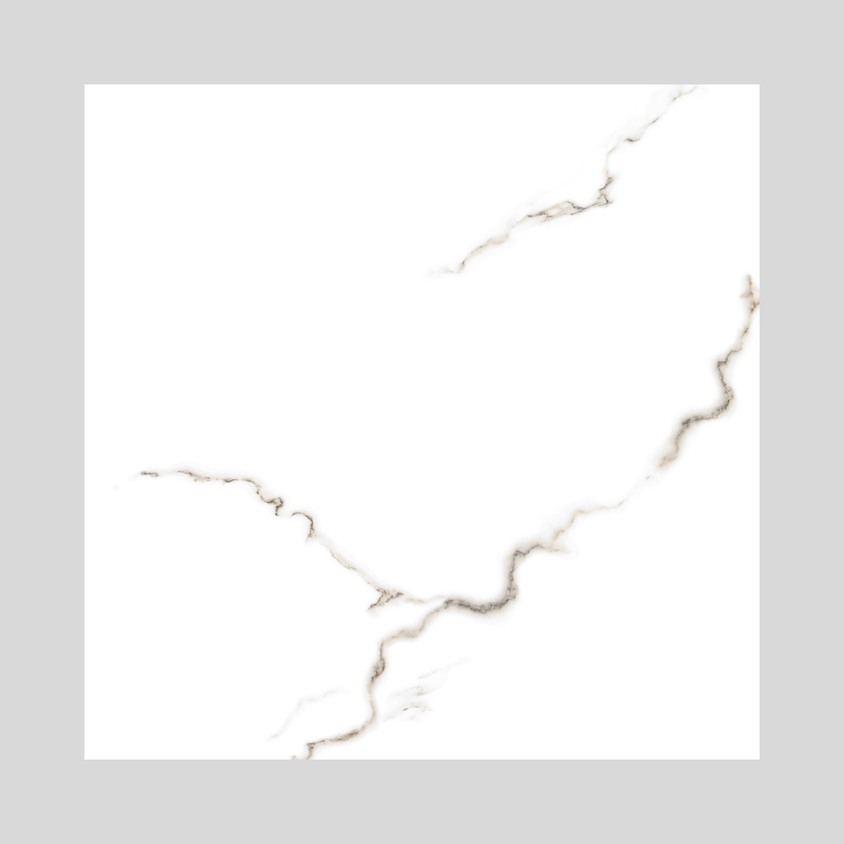 ARONA STATUARIO 60x60cm Glossy Porcelain Tile – 09MM White Marble Look