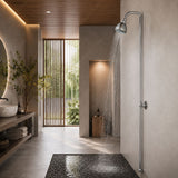 Adjustable ABS shower head with G1/2 female connection and chrome finish. Ideal for residential, hotel, healthcare and commercial shower installations across UAE.