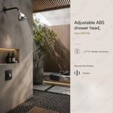 Adjustable ABS shower head with G1/2 female connection and chrome finish. Ideal for residential, hotel, healthcare and commercial shower installations across UAE.