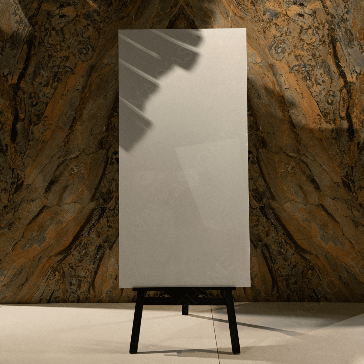 Agata Bianco porcelain tile 60x120cm 9mm thickness, white agate marble look design, durable porcelain tile for luxury floors and walls.
