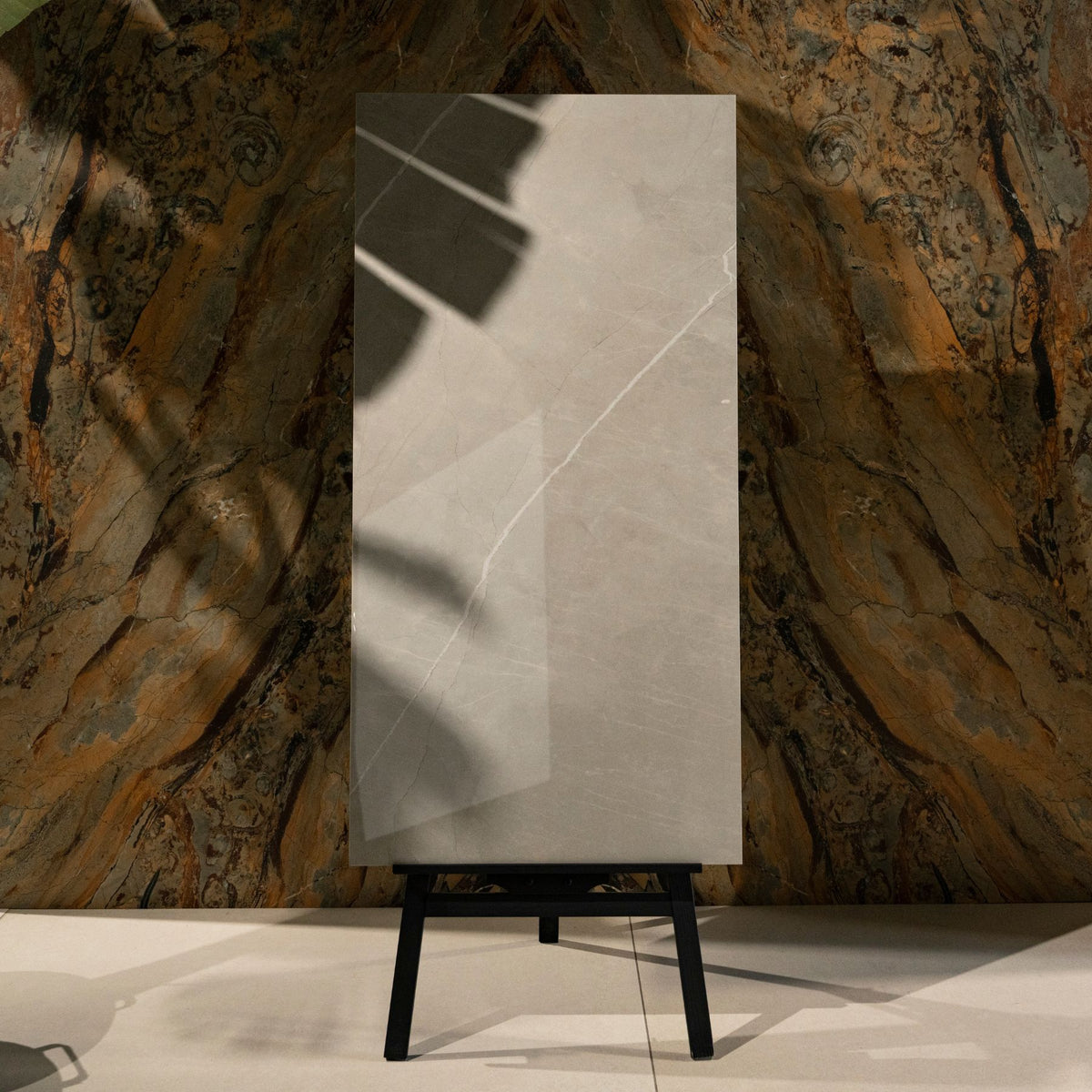 Armani Grey glossy marble effect porcelain tile 60x120cm with 9mm thickness delivers sleek elegance for modern interiors.