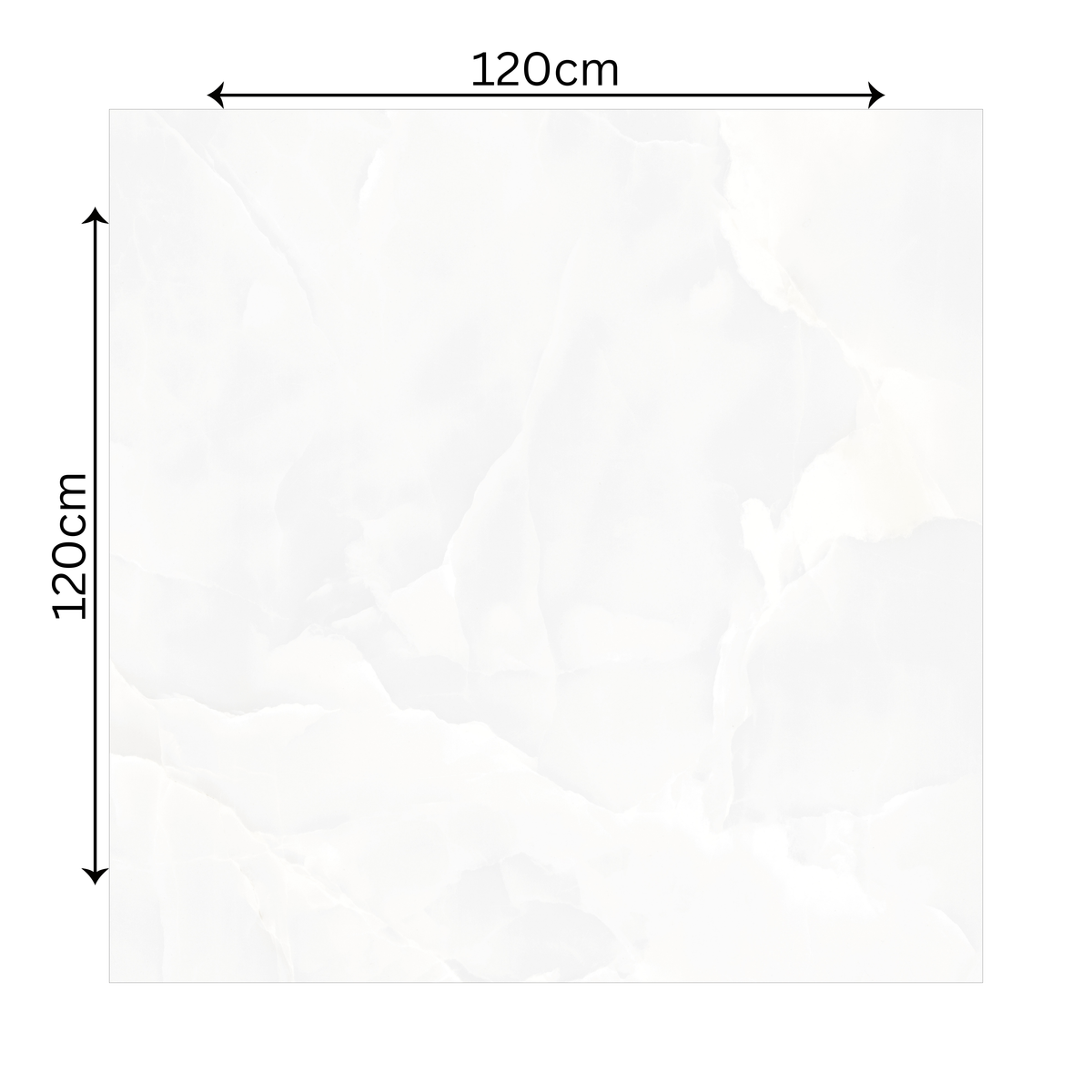 Artis Onyx 120x120cm glossy porcelain tile. Durable, elegant, and richly designed for bright, luxurious, and sophisticated interiors.