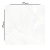 Artis Onyx 120x120cm glossy porcelain tile. Durable, elegant, and richly designed for bright, luxurious, and sophisticated interiors.