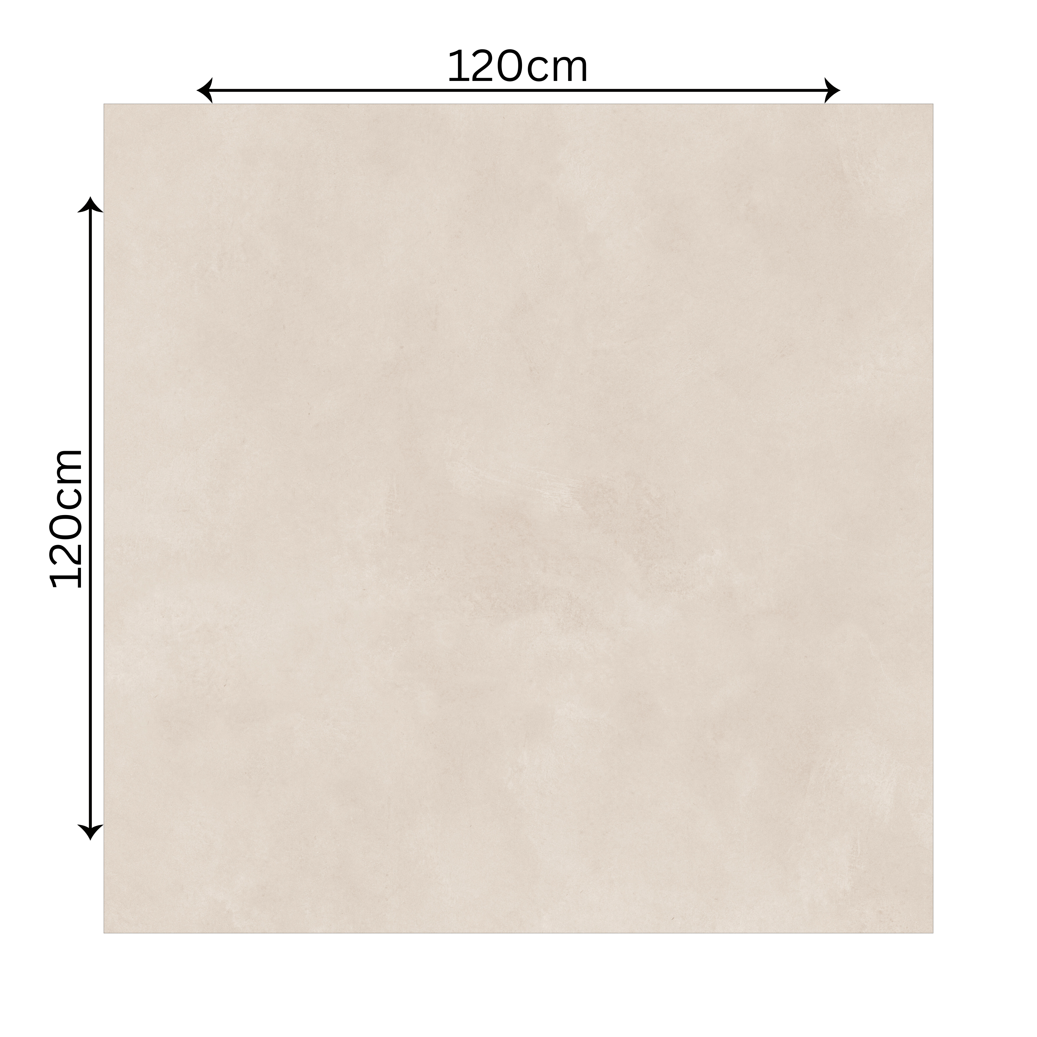 Azure Crema Lite 120x120cm matt porcelain tile with soft cream tones. Durable, elegant, and ideal for timeless modern interiors.