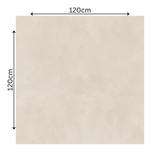 Azure Crema Lite 120x120cm matt porcelain tile with soft cream tones. Durable, elegant, and ideal for timeless modern interiors.