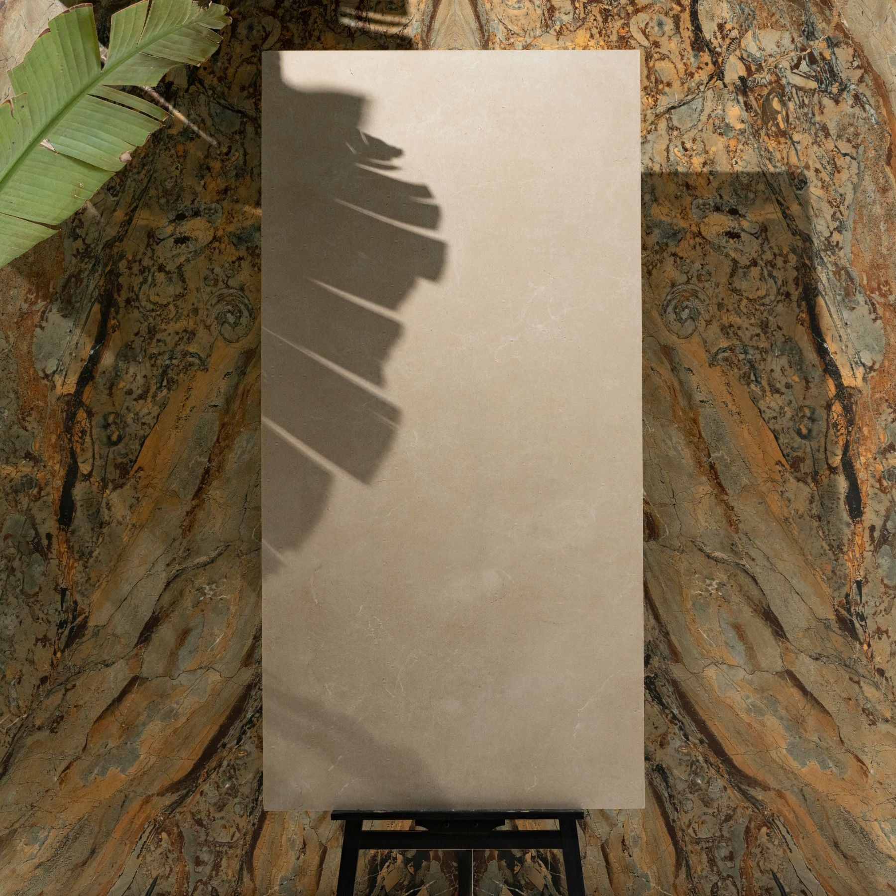 Barera Beige matt porcelain tile 60x120x2CM with natural stone look, durable large format surface ideal for modern floors, walls and premium interiors.